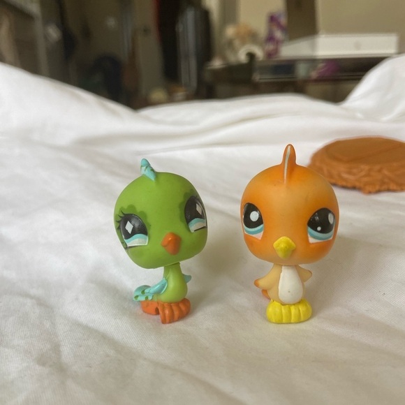 LITTLEST PETSHOP #976 BIRD PINSON and LPS #472 Parakeet with bird nest - Picture 12 of 14